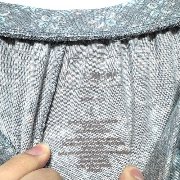Sonoma PJ Stretch Soft Jogger Pajama Pants Gray Blue Floral Print Size Large - Picture 4 of 6
